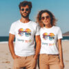 Тениска със слънчеви очила и надпис Vacay Mode, унисекс кройка