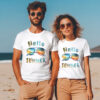 Слънчеви очила здравей лято Тениска със слънчеви очила и надпис Hello Summer, унисекс кройка