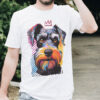Schnauzer WB0388 20 Щампа: шнауцер с корона, поп арт в топли тонове