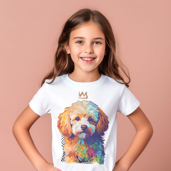 Toy Poodle WB0382 11 Щампа: пудел с корона, поп арт в топли тонове