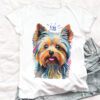 Yorkshire_Terrier WB0379 21 Тениска с йоркширски териер с корона, портрет в поп арт, унисекс кройка