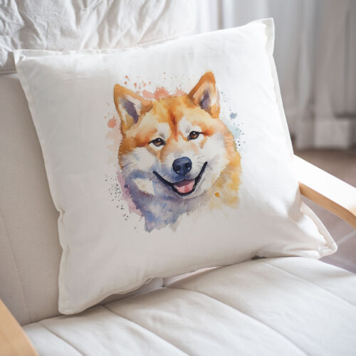 Akita Inu Dog WB0465 22 Възглавница с акита с изплезен език