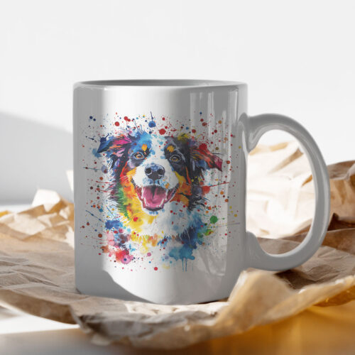 Australian Shepherd WB0716 15 Чаша с австралийска овчарка с усмивка