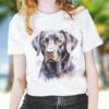 Black Labrador WB0474 18 Щампа: черен лабрадор, акварел в лилаво