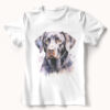 Black Labrador WB0474 21 Тениска с черен лабрадор, акварел в лилаво
