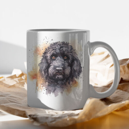 Black Russian Terrier WB0476 13 Чаша с черен руски териер