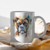 Boxer WB0484 13 Чаша с боксер, акварелен портрет