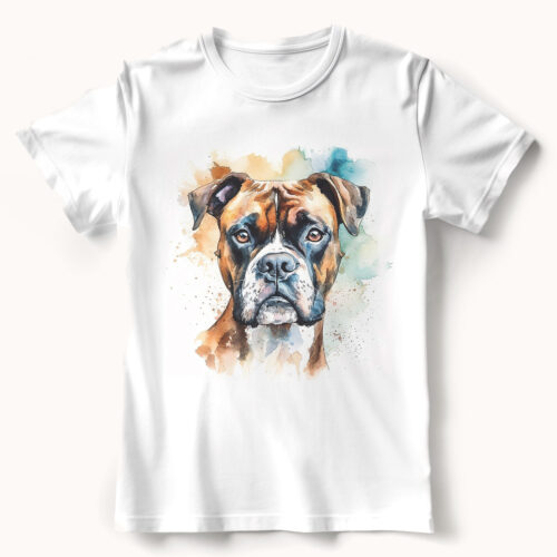 Boxer WB0484 21 Тениска с боксер, акварел със сини акценти