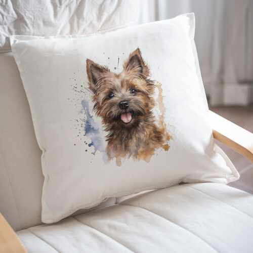 Cairn Terrier watercolor WB0492 44 Възглавница с кернтериер