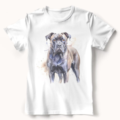 Cane Corso WB0494 21 Тениска с кане корсо в цял ръст, акварел