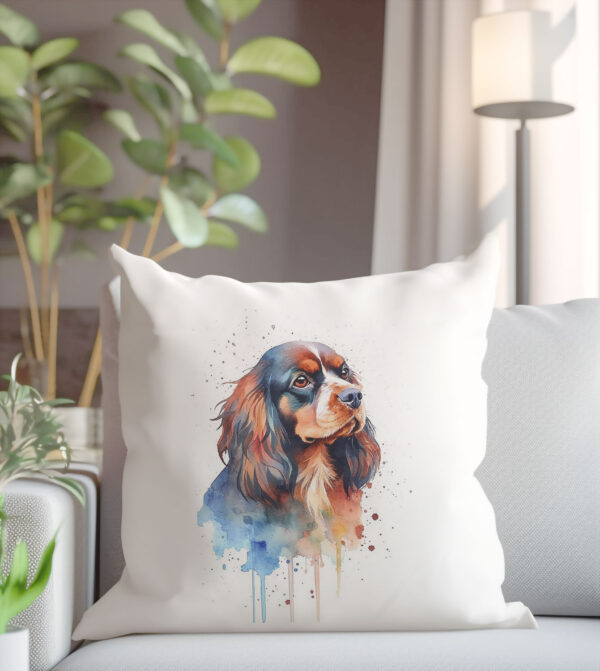 Cavalier King Charles Spaniel WB0516 17 Възглавница с кавалер кинг чарлз шпаньол, калъфка 50х50 см