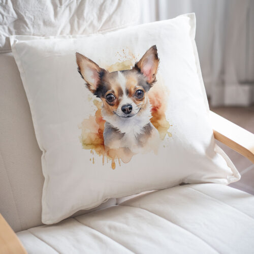 Chihuahua WB0517 22 Възглавница с дългокосместо чихуахуа