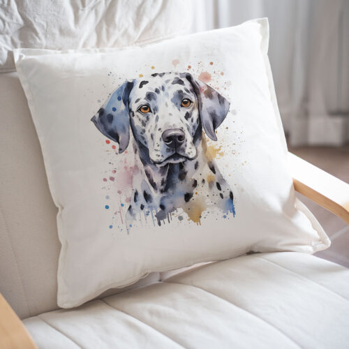 Dalmatian WB0530 22 Възглавница с далматинец в розово и синьо