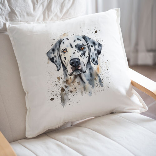 Dalmatian WB0531 22 Възглавница с далматинец, акварелен портрет
