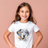 Dalmation WB0532 10 Тениска с далматинец, акварел с цветни пръски, унисекс кройка