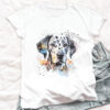 Dalmation WB0532 20 Далматинец, акварел с цветни пръски върху бял памук