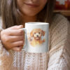 Dog WB0545 15 Чаша с пудел, акварелен портрет, керамична чаша 330 мл