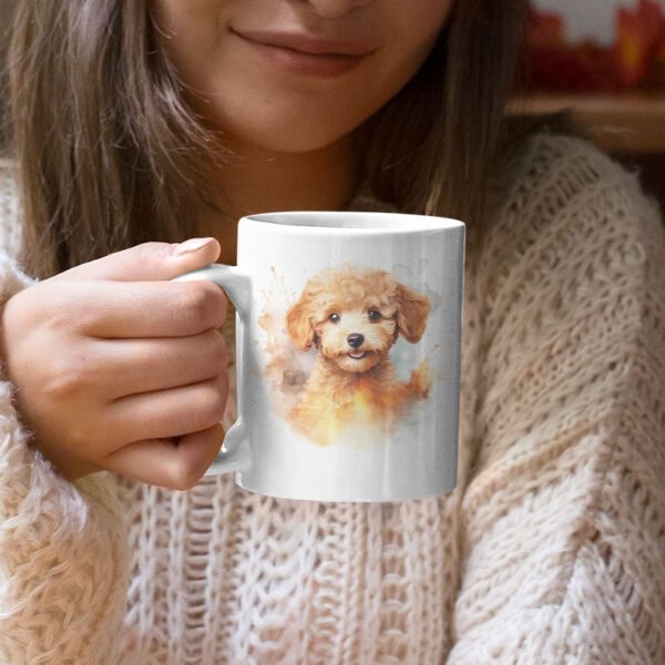 Dog WB0545 15 Чаша с пудел, акварелен портрет, керамична чаша 330 мл
