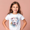 Dogo Argentino WB0711 12 Тениска с дого аржентино, цветен акварелен портрет, унисекс кройка