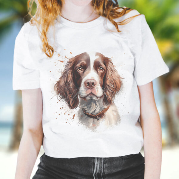 English Springer Spaniel WB0541 18 Щампа: английски спрингер шпаньол в кафяво, акварел