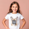 French Bulldog WB0546 10 Тениска с френски булдог отблизо, акварелен портрет, унисекс кройка