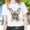 French Bulldog WB0546 18 Щампа: френски булдог отблизо, акварелен портрет