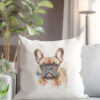 French Bulldog WB0548 17 Възглавница с френски булдог в топли тонове, калъфка 50х50 см