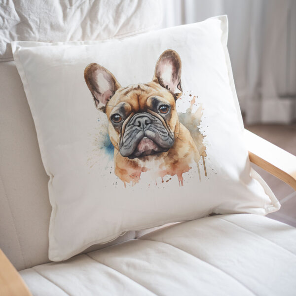 French Bulldog WB0548 22 Възглавница с френски булдог в топли тонове