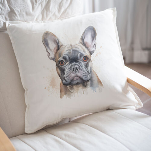 French Bulldog WB0549 22 Възглавница със сив френски булдог