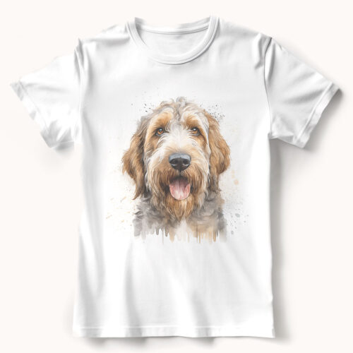Otterhound WB0565 21 Тениска с отерхунд, акварелен портрет