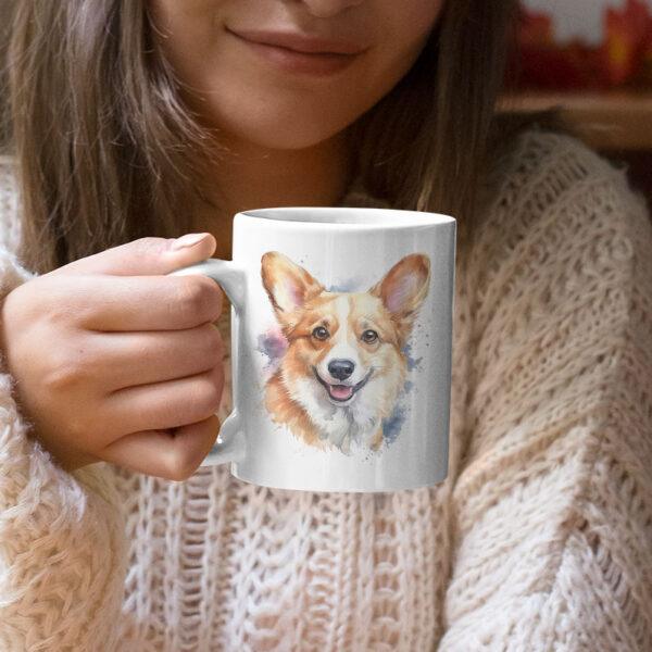 Pembroke Welsh Corgi WB0569 15 Чаша с уелско корги с усмивка, керамична чаша 330 мл