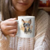 Pinscher, WB0571 15 Чаша с пинчер с наострени уши, керамична чаша 330 мл