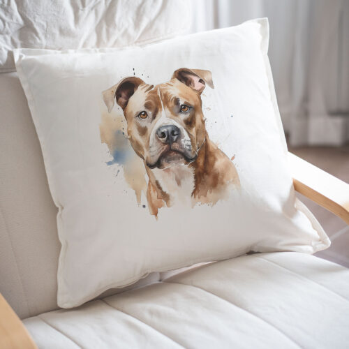 Pit Bull WB0573 22 Възглавница с питбул в охра