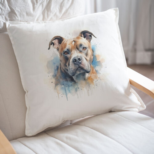 Pit Bull WB0574 22 Възглавница с питбул в сиви тонове