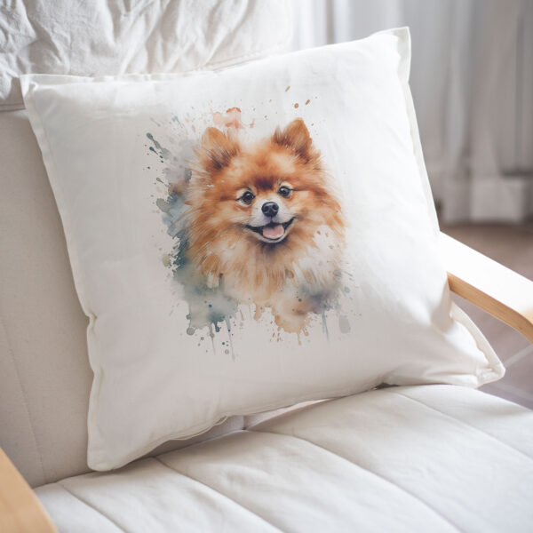 Pomeranian WB0579 22 Възглавница с померан с усмивка