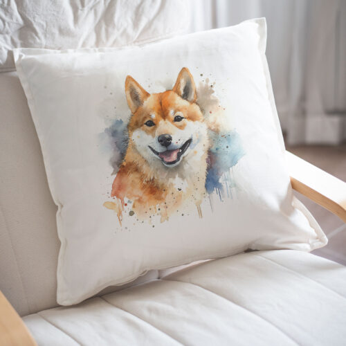 Red Shiba Inu WB0588 22 Възглавница с шиба ину с усмивка