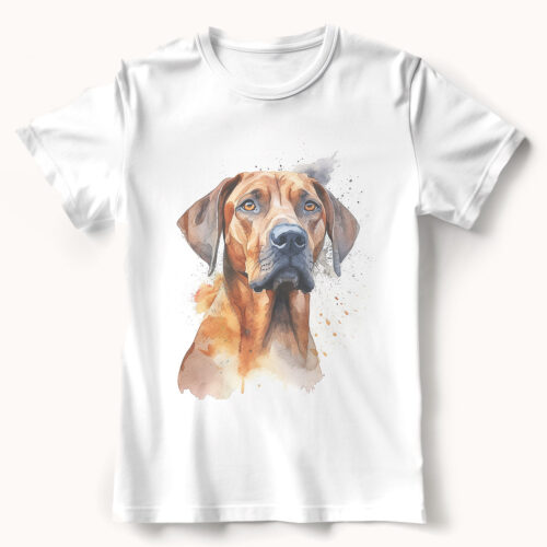 Rhodesian Ridgeback Dog WB0590 21 Тениска с родезийски риджбек, акварелен портрет