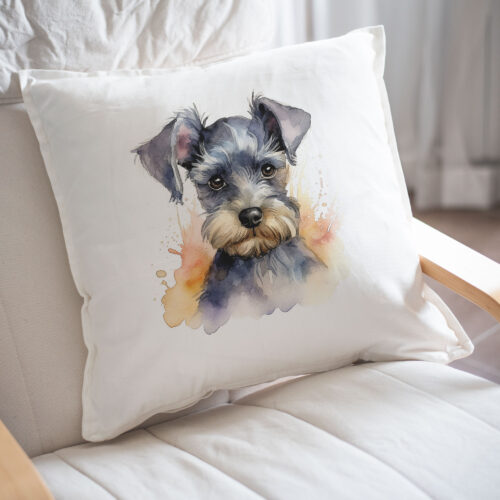 Schnauzer WB0603 22 Възглавница с шнауцер, акварелен портрет