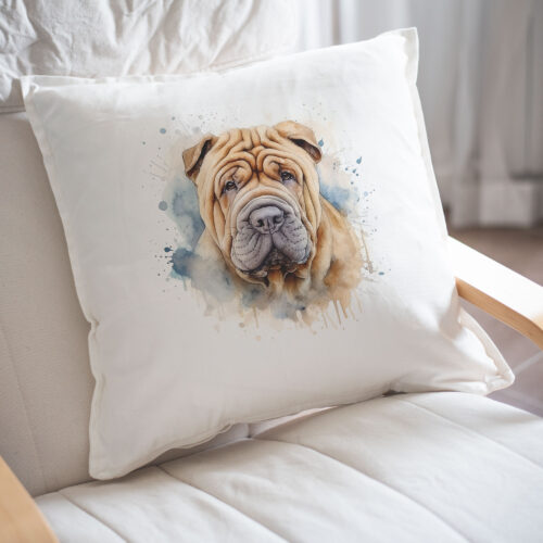 Shar Pei WB0606 22 Възглавница с шар пей с гънки