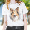Sheltie WB0607 18 Щампа: шелти, акварелен портрет в кремаво
