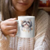Shih Tzu WB0609 15 Чаша с ши тцу, акварелен портрет, керамична чаша 330 мл
