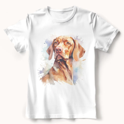 Vizsla WB0624 21 Тениска с унгарска визла, портрет с наведена глава