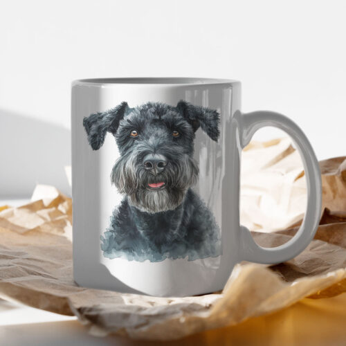 WB0738 Kerry Blue Terrier 15 Чаша с кери блу териер с брада