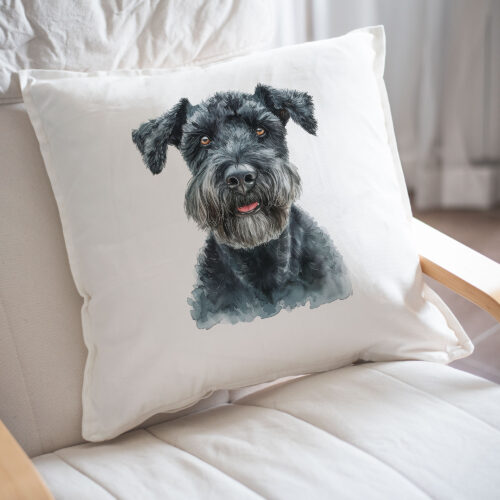 WB0738 Kerry Blue Terrier 24 Възглавница с кери блу териер с брада