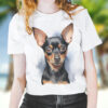 WB0740 Miniature Pinscher 20 Щампа: пинчер, акварелен портрет с изправени уши