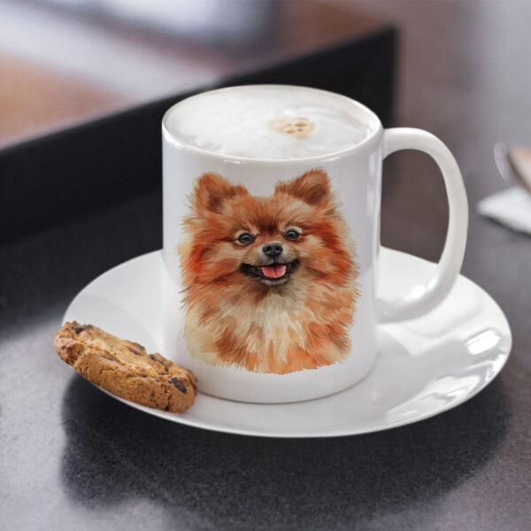 WB0743 Pomeranian 14 Щампа: померан с рижава козина