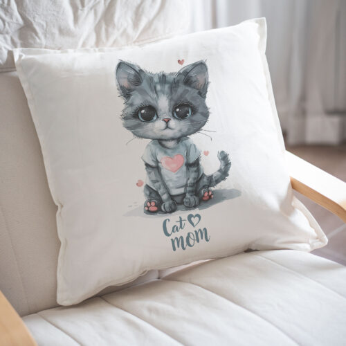 Щампа: надпис Cat Mom