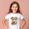Welsh Terrier WB0626 10 Тениска с уелски териер, акварелен портрет, унисекс кройка