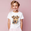 Welsh Terrier WB0626 11 Тениска с уелски териер, акварелен портрет, детайл от щампата