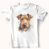 Welsh Terrier WB0626 21 Тениска с уелски териер, акварелен портрет